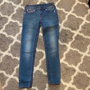 Girls skinny jeans light wash